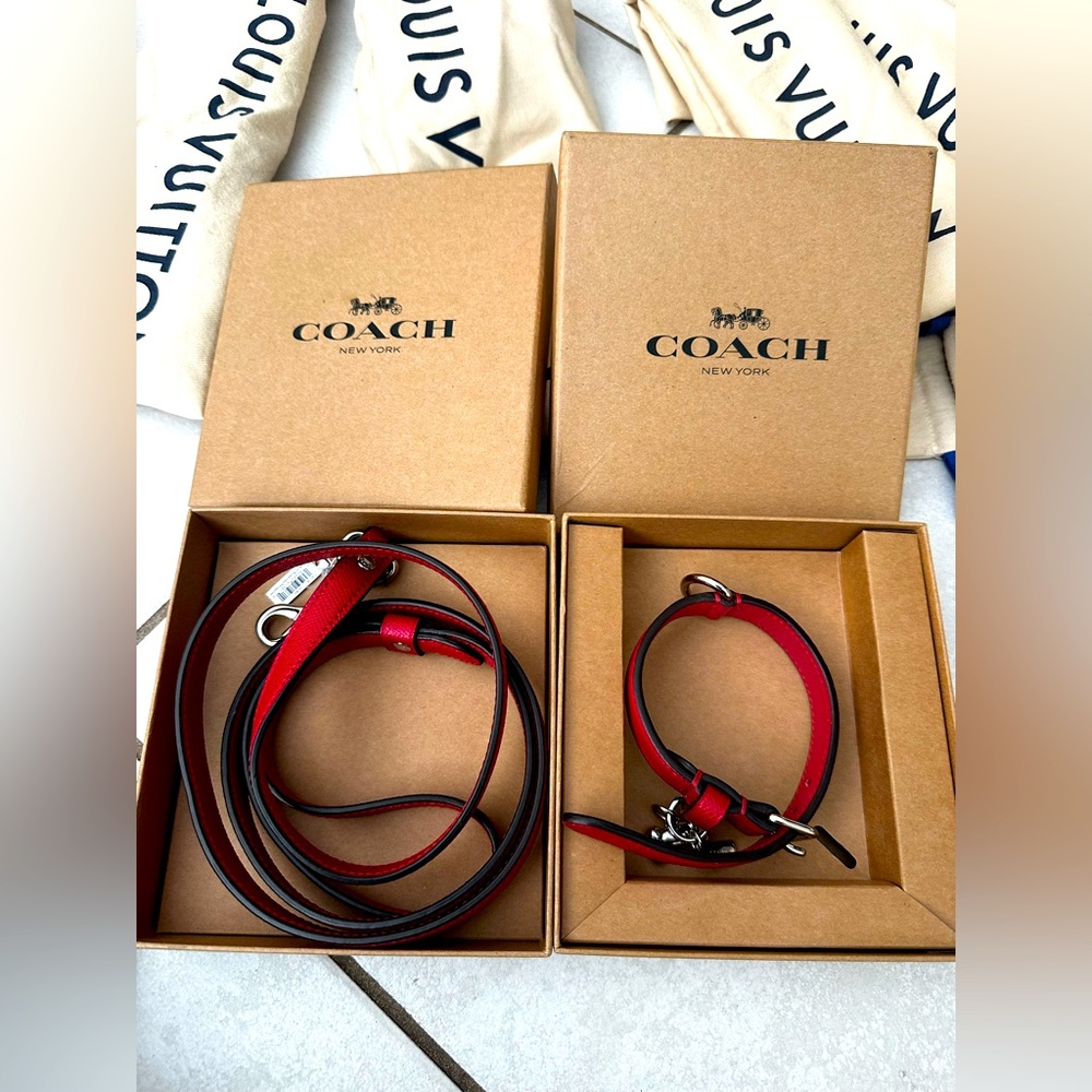 Coach leash and collar SET : pet dog